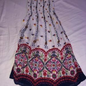 Strapless floral dress